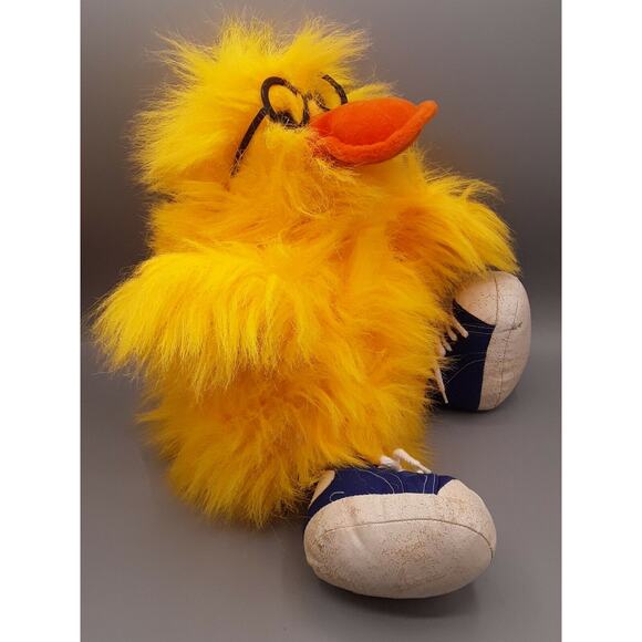 Vintage GANZ Archie Large Fuzzy Yellow Chicke Duck Glasses Sneakers H459 1988 - Picture 4 of 12